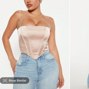 Fashion Nova sexy satin corset top